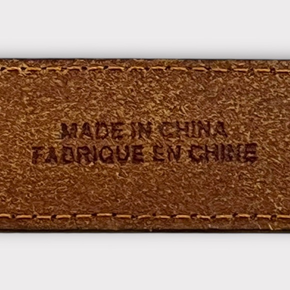 Cognac Leather Belt With Starburst Embroidery Detail | Women’s Size M - Picture 6 of 14